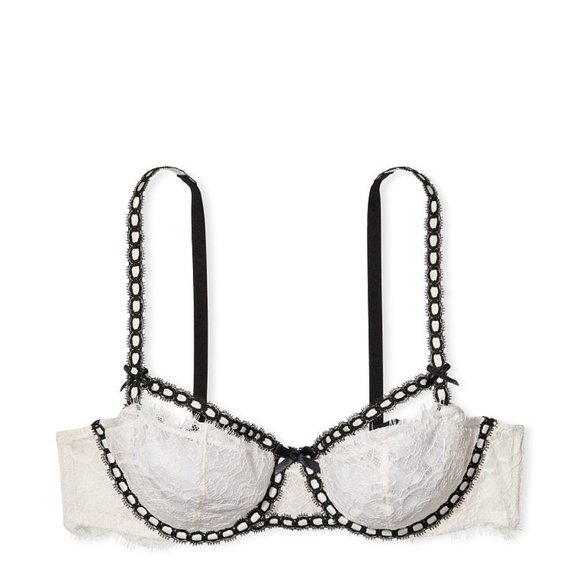 Wicked Unlined Ribbon Slot Balconette Bra - Picture 1 of 3
